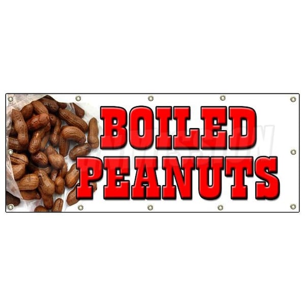 BOILED PEANUTS BANNER SIGN stand cart hot sign signs fresh Georgia